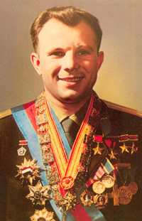 Culto de
                        Gagarin: Su pecho con condecoraciones soviticos
                        para un paracaidista que fue al tiempo justo en
                        la lnea justa poltica