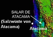 Mapa con la posicin del salar de
                          Atacama, Chile, Chile