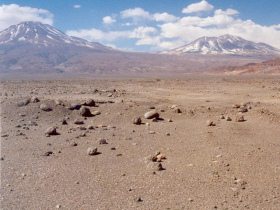 Desierto de Atacama (24): campo
                                  de piedras con cordillera [29]
