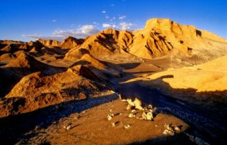 "Paisajes lunares" en
                                  Chile: Valle de la Luna (03): cadenas
                                  de picos [40]