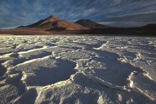 "Paisajes lunares" en
                                  Chile: salar de Atacama (03): llanura
                                  de sal con formacin de sal como
                                  celdillas, "Salar de las
                                  Parinas" [78]