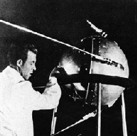 The
                        Sputnik satellite, not bigger than a soccer
                        ball