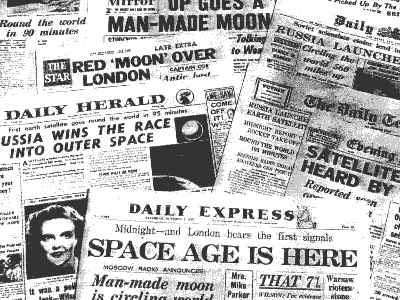 Headlines about Sputnik evoke a new
                      race in space.