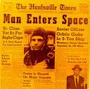 Parachute jumper Gagarin is reported
                              from the "SU" as the "first
                              human in space"