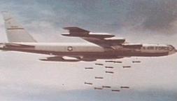 "US"-Operation "Rolling
                            Thunder" in Vietnam: "US"
                            bombers "B-52) begin with their napalm
                            destruction work in 1965.