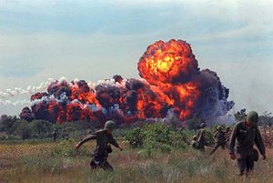 Napalm
                            bombs of the "USA" against Vietnam
                            in 1966.