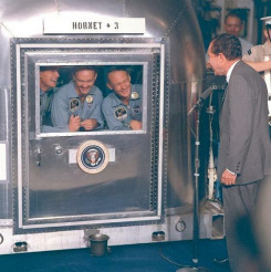 Nixon before the Apollo 11
                                astronauts