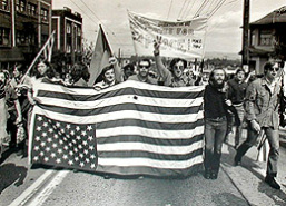 Anti war demonstration 6 May 1970 at
                            Seattle.