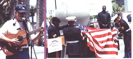 The "USA"
                              deplore more and more death war victims of
                              the Vietnam war. Death ceremony with
                              revealment of the coffin and control of
                              the dead.
