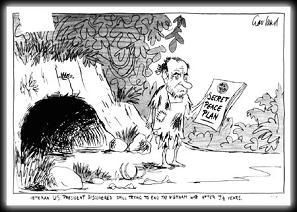 GB cartoon 1972: Nixon finds a secret
                              peace plan (which is on his table since
                              1968 already).