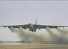 Operation
                            Linebacker II end of December 1972: B52
                            bomber full of "American presents"
                            at start: Bombs, bombs, bombs...