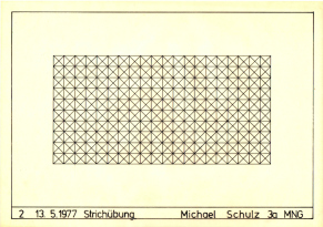 Figur 2: Strichübung mit Tinte,
13.5.1977 Figur
2: Strichübung mit Tinte, 13.5.1977