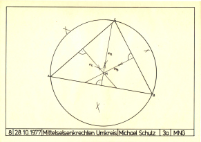 Figur 8: Mittelsenkrechte mit Umkreis Figur 8: Mittelsenkrechte mit Umkreis