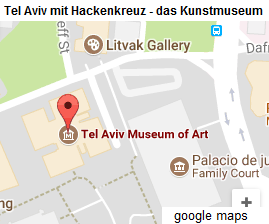 Zionistisches Israel (IL): Das
                              Kunstmuseum in Tel Aviv hat die Form eines
                              Hakenkreuz (Hackenkreuz)