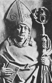 Johannes
                Trithemius, Grabplatte mit Relief eines
                Reichs-Erfinders