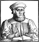 Johannes
                Aventinus, eigentlich Johann Georg Turmair, war einer
                der ersten Trottel-Literaten, die "Deutsch"
                und "Germanisch" gleichsetzten...