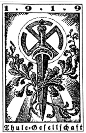 Thule-Gesellschaft, Emblem mit Hakenkreuz