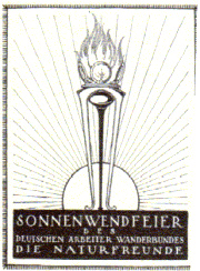 Plakat zur
                Sonnenwendfeier der "Naturfreunde" 1920