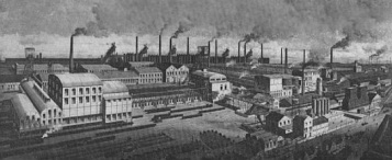 Fritz Thyssen, Fabrikationsgelnde
                              mit der Htte um 1900
