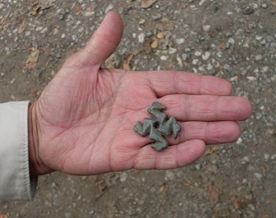 Hakenkreuz-Anhnger aus Slatina, Bulgarien, ca. 8000 Jahre alt