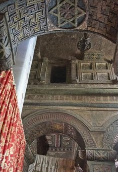 Hakenkreuze (Swastikas) an der Kirchendecke in Lalibela, thiopien