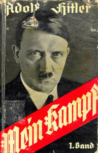 Hitlers "Mein
                          Kampf", Buchdeckel von Band 1, publiziert
                          1925