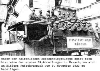 Stosstrup
                        "Hitler Mnchen" auf Lkw im November
                        1923