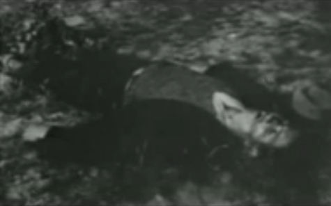 Ein deutscher Kriegsgefangener tot auf
                          einer Wiese 03: 25min.52sek.