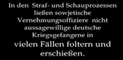 Texttafel "Folter und Mord durch
                        sowjetische Verhroffiziere": 33min.49sek.