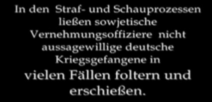 Texttafel "Folter und Mord durch
                        sowjetische Verhroffiziere": 33min.49sek.