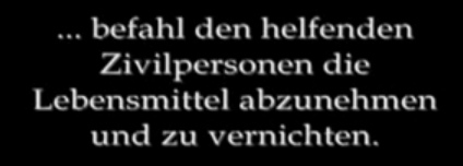 Texttafel "Lebensmittelvernichtung in
                        der "amerikanischen" Zone":
                        34min.29sek.