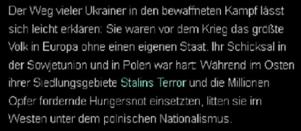 Bericht über ukrainische Partisanen und die
Vernichtung polnischer Bauern Bericht über ukrainische
Partisanen und die Vernichtung polnischer Bauern