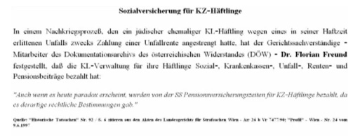 KZ-Häftling erhält
Unfallversicherung ausbezahlt KZ-Häftling erhält Unfallversicherung
ausbezahlt