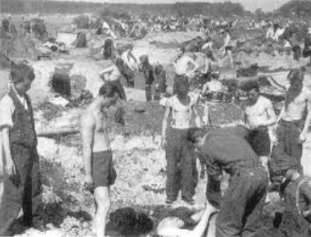 Deutschland,
Rheinwiesenlager im Sommer 1945, Nahaufnahme 02 Deutschland, Rheinwiesenlager im Sommer
1945, Nahaufnahme 02