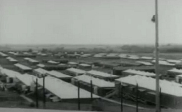Camps in northern France were already prepared
                  for German soldiers in 1945