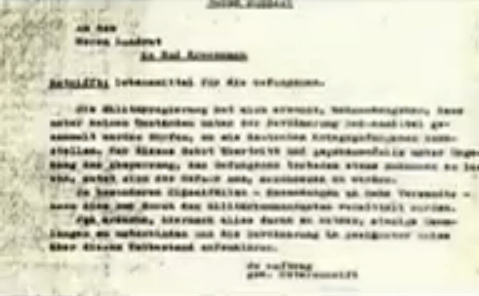 Instruction to the population with the
                            prohibition to give food to German prisoners
                            of war (22min. 48sec.)