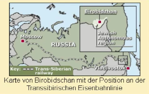 Map with Russia and the
                republic of Birobidzhan