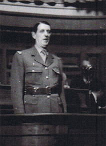 Charles de Gaulle at a
radio speech on December 4, 1945 Charles de Gaulle at a radio speech on
December 4, 1945
