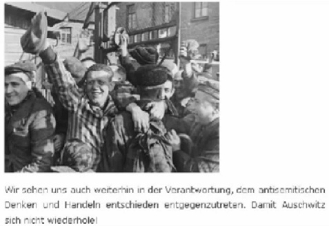 Detenidos liberados del campo
                de concentración alemán de Auschwitz