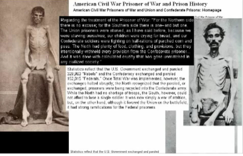 Detenidos famélicos de
                        los estados del sur en los "EUA"
                        después de la guerra civil en 1865 02