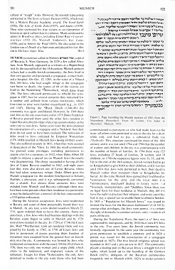 Encyclopaedia Judaica (1971): Munich,
                          vol. 12, col. 521-522