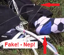 MH17: Der Flugzeugabsturz in der Ost-Ukraine
                    ist gef�lscht: Da liegen Gummipuppen mit Ventil
                    herum, und die Socken passen nicht.