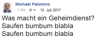 Kriminelle Geheimdienste machen eigentlich nur
                das: saufen, bumbum, blabla