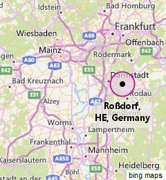 Karte:
                      Der Sitz der Hetzergesellschaft GWUP ist in
                      Rossdorf bei Darmstadt