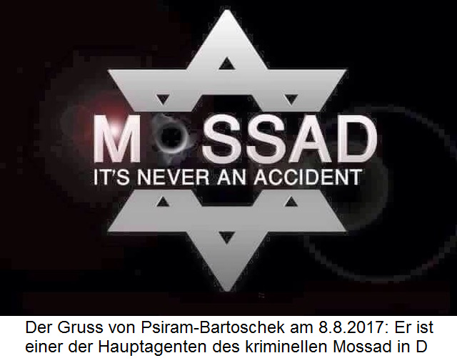 Bartoschek ist vom
                                    Mossad mit Rothschildstern und
                                    Einschussloch [6] - er und seine
                                    "Brderchen"
                                    "ermorden" Pioniere und
                                    ganze Firmen mit Hetzerei im
                                    Internet und auf Shows, in
                                    Koordination mit google (!) - und so
                                    soll es auch Weleda ergehen, damit
                                    die kriminelle Pharma keine Kunden
                                    verliert...