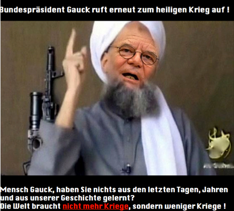 Gauck als Dschihadistenführer