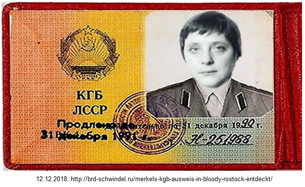 Merkels KGB-Ausweis
                  aus Wladiwostok, Meldung von Sputnik vom 12.12.2018