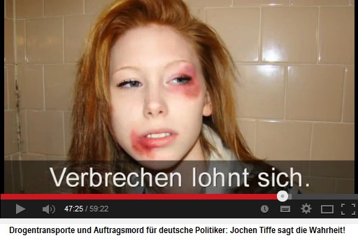 Frau mit roten
                          Schlagspuren im Gesicht - die muslimischen und
                          die linken Schl�ger werden von der K�lner
                          Justiz nie bestraft