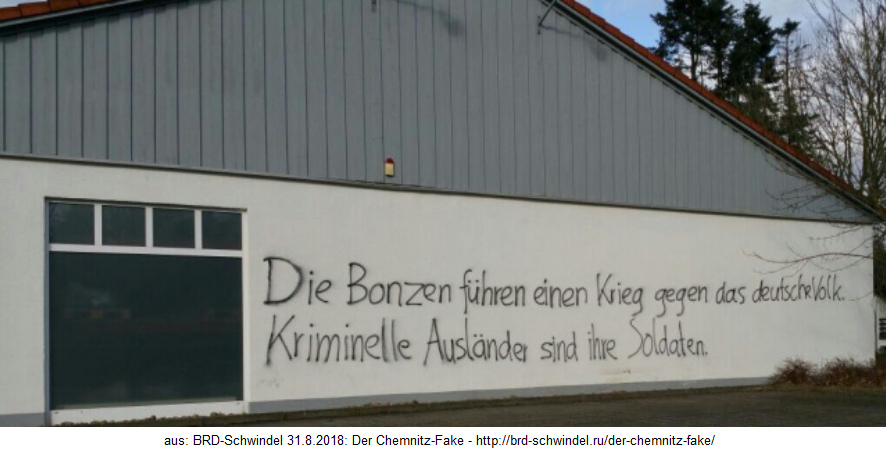 Graffiti: Das Merkel-Regime bekmpft
              die deutsche Bevlkerung, indem die kriminellen Auslnder
              die Soldaten sind: "Graffiti: Merkel-Regime bekmpft
              deutsche Bevlkerung, indem die kriminellen Auslnder die
              Soldaten sind: "Die Bonzen fhren einen Krieg gegen
              das deutsche Volk. Kriminelle Auslnder sind ihre
              Soldaten"