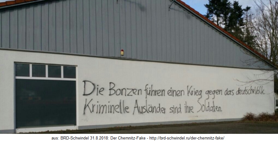 Graffiti: Das Merkel-Regime bek�mpft
              die deutsche Bev�lkerung, indem die kriminellen Ausl�nder
              die Soldaten sind: "Graffiti: Merkel-Regime bek�mpft
              deutsche Bev�lkerung, indem die kriminellen Ausl�nder die
              Soldaten sind: "Die Bonzen f�hren einen Krieg gegen
              das deutsche Volk. Kriminelle Ausl�nder sind ihre
              Soldaten"
